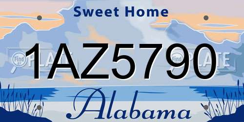 1AZ5790 Alabama License Plate