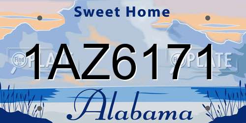 1AZ6171 Alabama License Plate