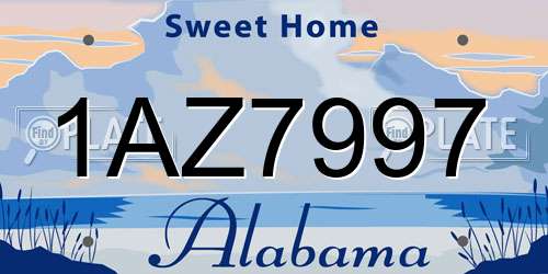 1AZ7997 Alabama License Plate