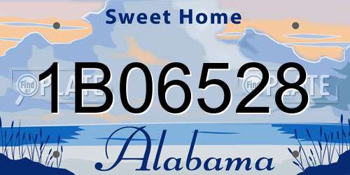 1B06528 Alabama License Plate