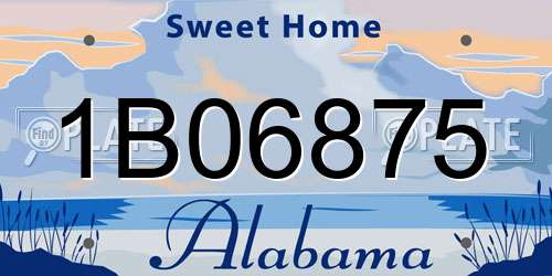 1B06875 Alabama License Plate