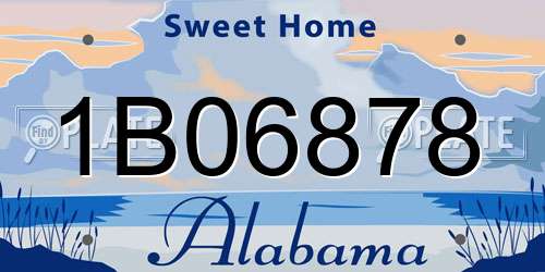 1B06878 Alabama License Plate