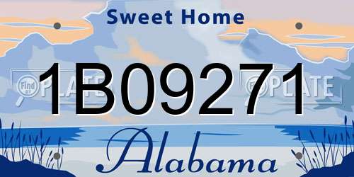 1B09271 Alabama License Plate