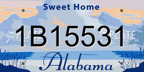 1B15531 Alabama License Plate