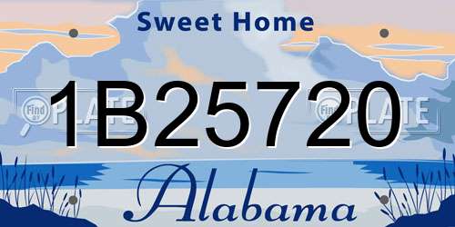 1B25720 Alabama License Plate