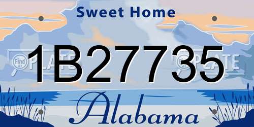 1B27735 Alabama License Plate