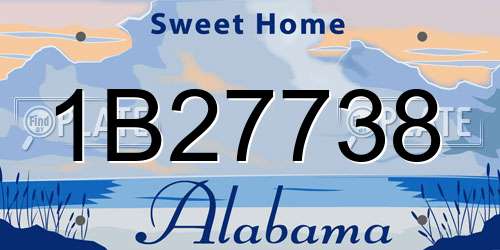 1B27738 Alabama License Plate