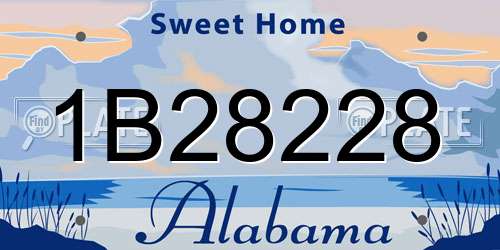 1B28228 Alabama License Plate