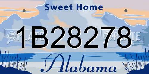 1B28278 Alabama License Plate