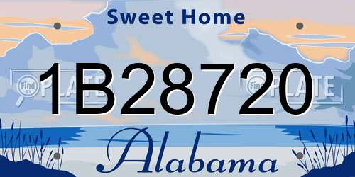 1B28720 Alabama License Plate