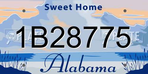 1B28775 Alabama License Plate