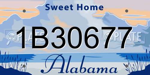1B30677 Alabama License Plate
