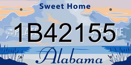 1B42155 Alabama License Plate