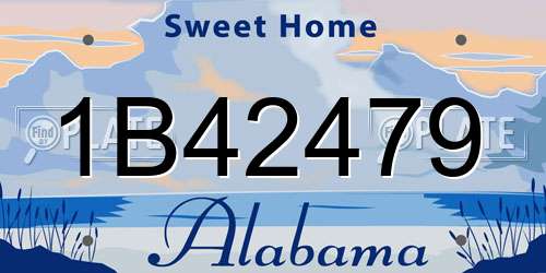 1B42479 Alabama License Plate