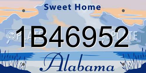 1B46952 Alabama License Plate