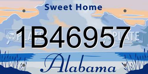 1B46957 Alabama License Plate