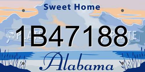 1B47188 Alabama License Plate