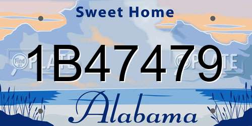 1B47479 Alabama License Plate