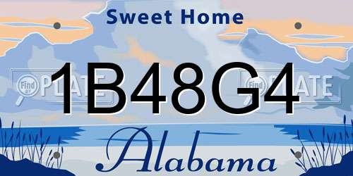 1B48G4 Alabama License Plate