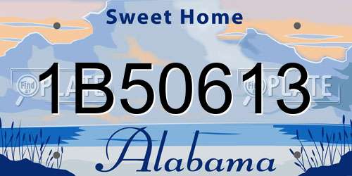 1B50613 Alabama License Plate