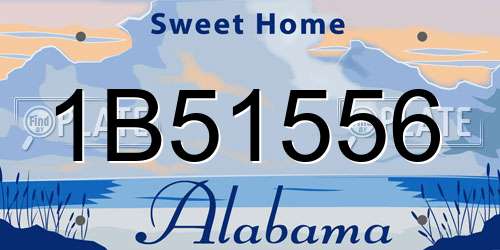 1B51556 Alabama License Plate