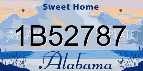 1B52787 Alabama License Plate