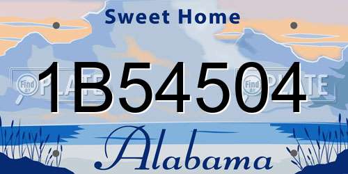 1B54504 Alabama License Plate