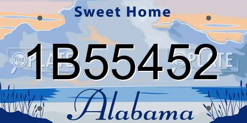 1B55452 Alabama License Plate