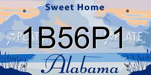 1B56P1 Alabama License Plate