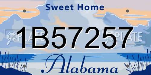 1B57257 Alabama License Plate