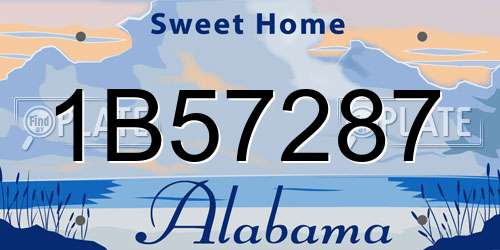 1B57287 Alabama License Plate