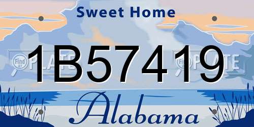 1B57419 Alabama License Plate
