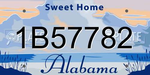1B57782 Alabama License Plate
