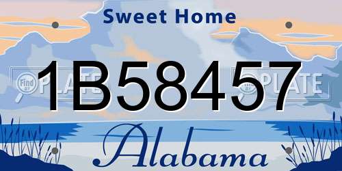 1B58457 Alabama License Plate