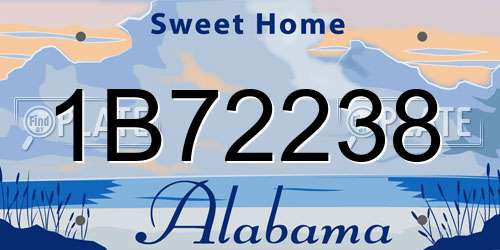 1B72238 Alabama License Plate