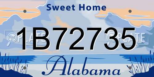 1B72735 Alabama License Plate