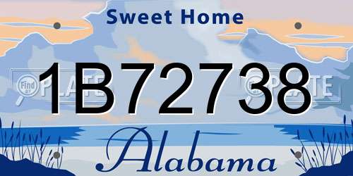 1B72738 Alabama License Plate