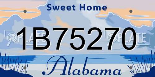 1B75270 Alabama License Plate