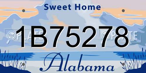 1B75278 Alabama License Plate