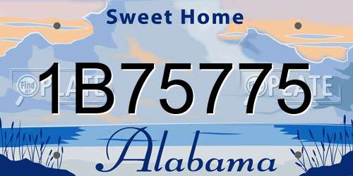 1B75775 Alabama License Plate