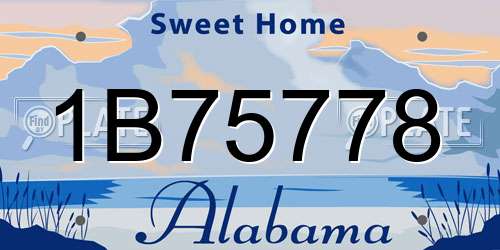 1B75778 Alabama License Plate