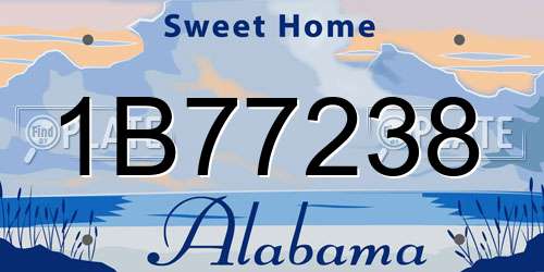 1B77238 Alabama License Plate