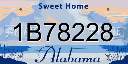 1B78228 Alabama License Plate