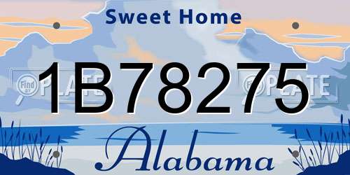 1B78275 Alabama License Plate