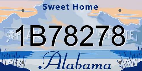 1B78278 Alabama License Plate