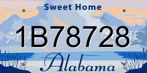1B78728 Alabama License Plate