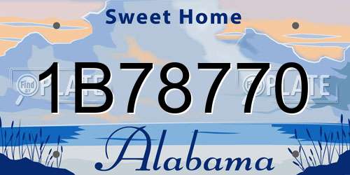 1B78770 Alabama License Plate