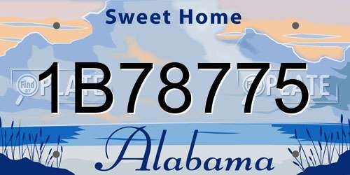 1B78775 Alabama License Plate