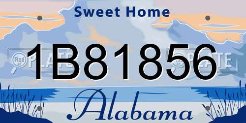 1B81856 Alabama License Plate