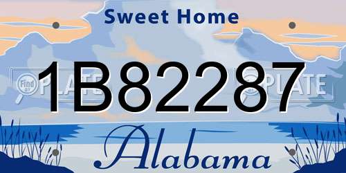 1B82287 Alabama License Plate